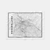 チャタヌーガの地図 フリースブランケット (正面(横))