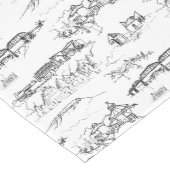 チャタヌーガの白黒結婚式 ミディアムテーブルランナー (コーナー)