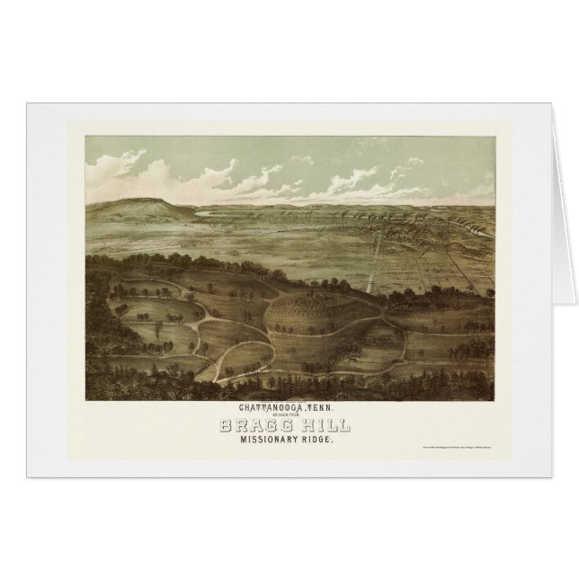 チャタヌーガのTNのパノラマ式の地図- 1887年 (正面横)