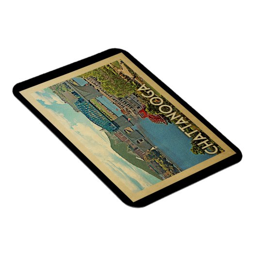 チャタヌーガテネシー州のヴィンテージ旅行 マグネット (右側)