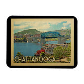 チャタヌーガテネシー州のヴィンテージ旅行 マグネット (横)