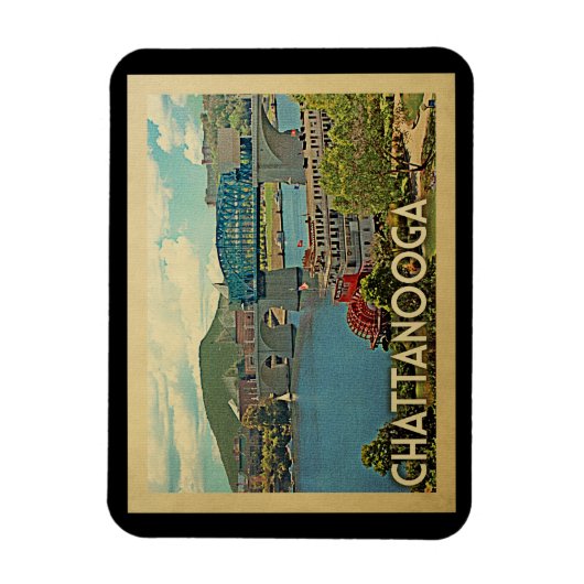 チャタヌーガテネシー州のヴィンテージ旅行 マグネット (縦)