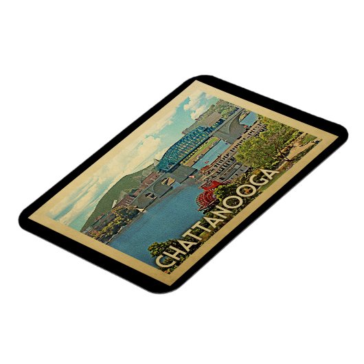 チャタヌーガテネシー州のヴィンテージ旅行 マグネット (左側)