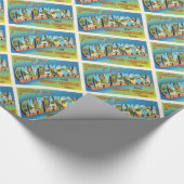 チャタヌーガテネシー州TNのヴィンテージ旅行記念品 ラッピングペーパー (角)