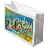 チャタヌーガテネシー州TNのヴィンテージ旅行記念品 ラージペーパーバッグ (正面アングル)