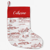 チャタヌーガトイレレッド スモールクリスマスストッキング (正面)