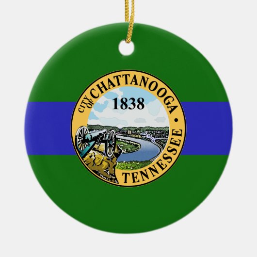 チャタヌーガ国旗（テネシー州） セラミックオーナメント (正面)