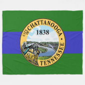 チャタヌーガ国旗(テネシー州) フリースブランケット (正面(横))