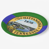 チャタヌーガ国旗（テネシー州） ペーパープレート (アングル)