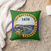 チャタヌーガ国旗、テネシー装飾用クッション クッション (ブランケット)