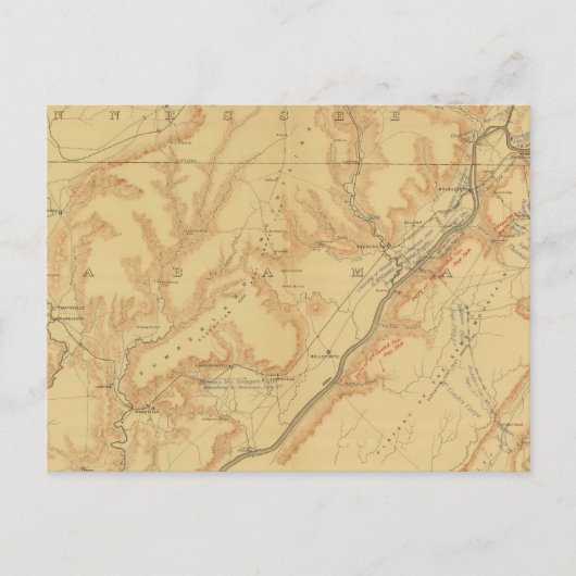 チャタヌーガ方面作戦 ポストカード (正面)