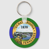 チャタヌーガ(テネシー)市国旗キーチェーン キーホルダー (正面)