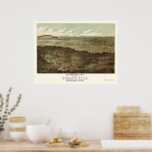 チャタヌーガ、TNパノラママップ – 1887 ポスター (キッチン)