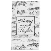 チャタヌーガToileの白黒結婚式 スモールペーパーバッグ (正面)