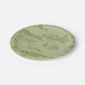 チャタヌーガToileの緑 ペーパープレート (アングル)
