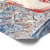 チャタノオガインクライン絵を描レイルアセント ポスター (角)