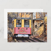 チャタノオガインクライン鉄道下降オイル塗装 ポストカード (正面/裏面)