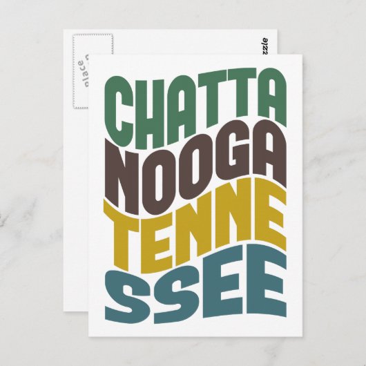 チャタノオガテネシーレトロウェーブ ポストカード (正面/裏面)