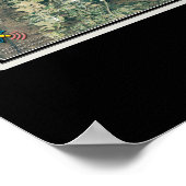 チャタノオガテネシー宇宙衛星地図 ポスター (角)