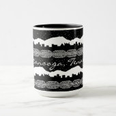 チャタノオガテネシー星の夜の黒白 マグカップ (中央)