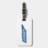 チャタノオガテネシー木目 ラゲッジタグ (正面縦)