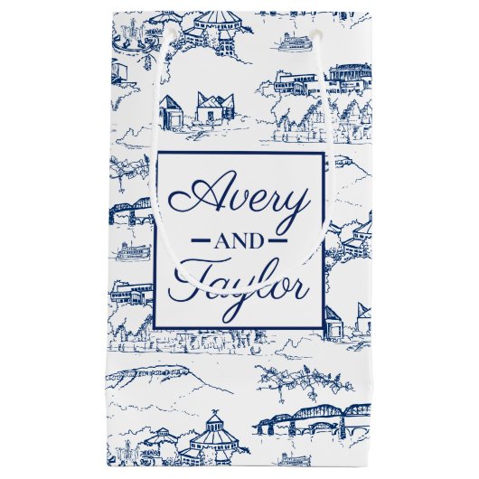 チャタノオガトイル海軍とホワイト結婚ズ スモールペーパーバッグ (正面)