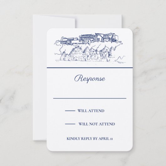 チャタノオガトイル海軍の垂直応答カード ノートカード (正面)