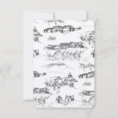 チャタノオガトイレブラックアンドホワイトエンクロージャカード ノートカード (裏面)