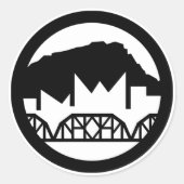 チャタノオガブラックアンドホワイト封筒用シール ラウンドシール (正面)