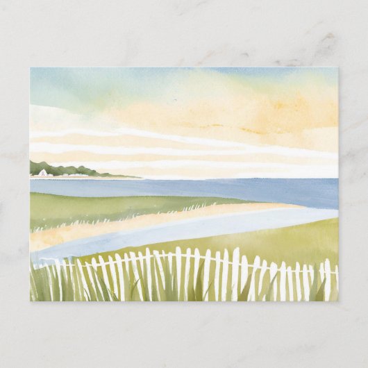 チャタムの朝 | ケープコッドの絵を描色 ポストカード (正面)