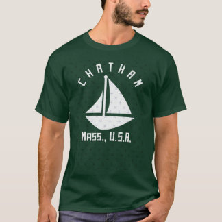 チャタムマサチューツセーリングボイティングホワイト文字A Tシャツ