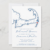 チャタムMAカジュアルの結婚リハーサルディナー 招待状 (正面)