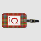 チャタンタータンチェックカラフルスコットランドプレイドパターン ラゲッジタグ (正面横)