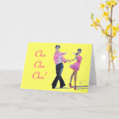 チャチャチャ社交ダンス踊り カード (黄色い花)