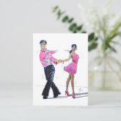 チャチャチャ社交ダンス踊り ポストカード (スタンド正面)