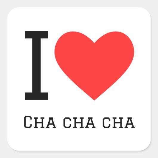 チャチャ大好き スクエアシール (正面)