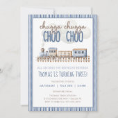 チャッガチャッガショオチャオトレイン誕生日 招待状 (正面)