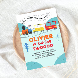 チャッガチャッガチャオチャオトレインボーイ第2誕生日 招待状