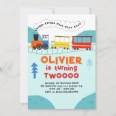 チャッガチャッガチャオチャオトレインボーイ第2誕生日 招待状 (正面)