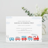 チャッガチャッガチャオ列車誕生日パーティー 招待状 (スタンド正面)