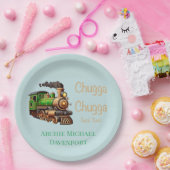 チャッガチャッガツーグリーントレインバースデーパーティー ペーパープレート (パーティー)