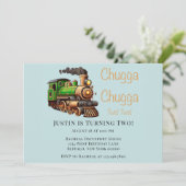 チャッガチャッガツーグリーントレインバースデーパーティー 招待状 (スタンド正面)