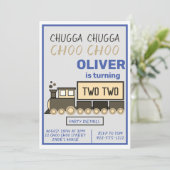 チャッガチャッガツートレインボーイの2歳の誕生日 招待状 (スタンド正面)