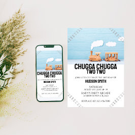 チャッガチャッガツーリング |子供の誕生日フォト招待状 招待状