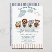 チャッガチャッガツー・ツー列車お誕生日 招待状 (正面/裏面)