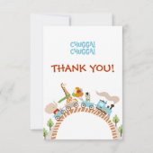 チャッガチャッガ汽車の誕生日お礼カード サンキューカード (裏面)