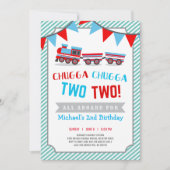 チャッガチャッガ2列車の誕生日の招待状 招待状 (正面)