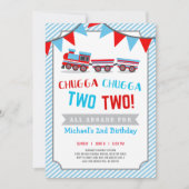 チャッガチャッガ2列車の誕生日の招待状 招待状 (正面)