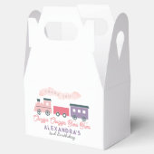 チャッガチャッガ2列車ピンクの女の子2歳の誕生日 フェイバーボックス (オープン)