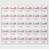 チャッガチャッガ2列車ピンクの女の子2歳の誕生日 ラッピングペーパー (フラット)